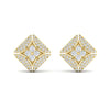 Diamond Vlora Star with Channel Set Diamond Cluster Stud Earrings