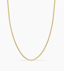 Box Chain Necklace in 18K Yellow Gold, 21 inches