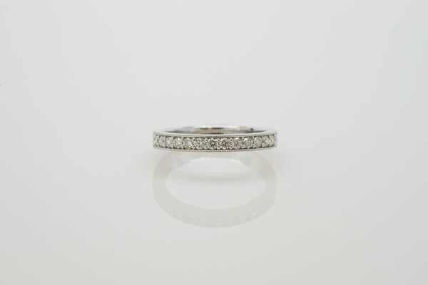 14K White Gold "Elizabeth" Ring with Diamonds
