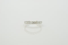 14K White Gold Shared Prong Ring with 1.00tw Diamonds