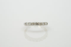 14K White Gold Prong Set Ring with 0.63ctw Round Diamonds