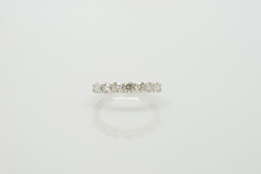 14K White Gold Shared Prong Band with 0.98tw Diamonds