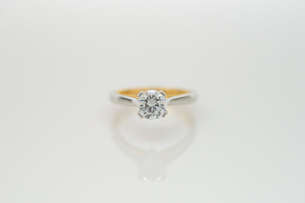 18K White and Rose Gold Verragio Couture Engagement Ring Mounting