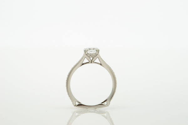 18K White Gold Devotion "Melissa" Diamond Semi Mount Engagement Ring