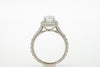 18K White Gold Devotion "Marielle" Diamond Halo Semi Mount Engagement Ring