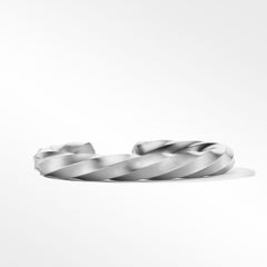 Cable Edge™ Cuff Bracelet in Recycled Sterling Silver 9mm size M