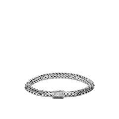 John Hardy Tiga Chain Bracelet with Black Sapphire, Spinel and Diamonds