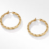 Cable Edge™ Hoop Earrings in Recycled 18K Yellow Gold