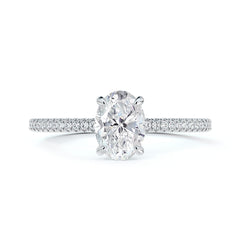 De Beers Forevermark .56ct F SI1 Oval Diamond in 