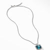 Chatelaine® Pavé Bezel Pendant Necklace with Hampton Blue Topaz