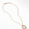 Helena Round Pendant Necklace in 18K Yellow Gold with Diamonds