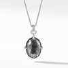 Chatelaine® Statement Pendant Necklace in Grey Orchid with Diamonds
