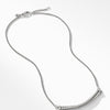 Crossover Bar Necklace with Diamonds