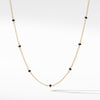 Cable Collectibles® Bead and Chain Necklace in 18K Yellow Gold with Black Spinels