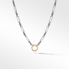 Lexington Chain Necklace in Sterling Silver with 18K Yellow Gold