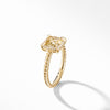 Chatelaine® Pavé Bezel Ring in 18K Yellow Gold with Champagne Citrine