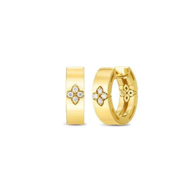 Roberto Coin 18K Yellow Gold Diamond Love in Verona Earrings