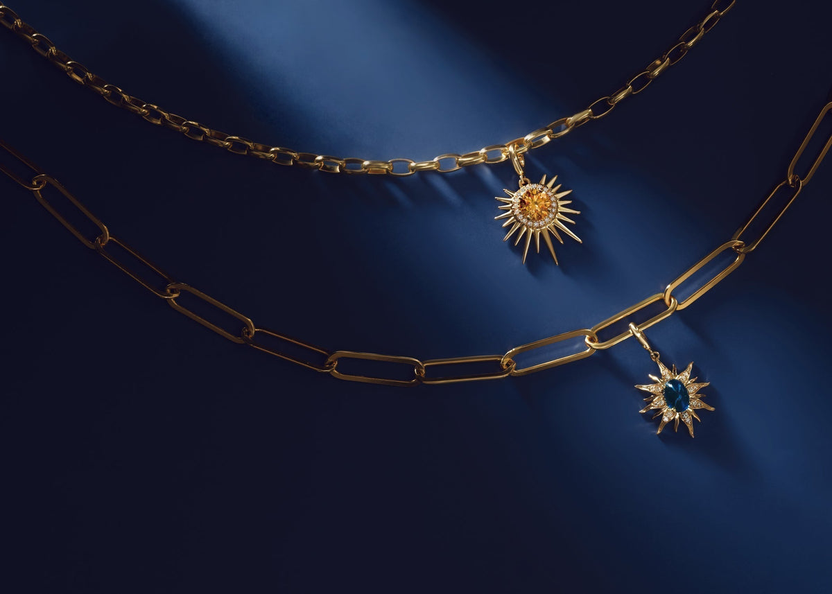 gold starburst necklaces