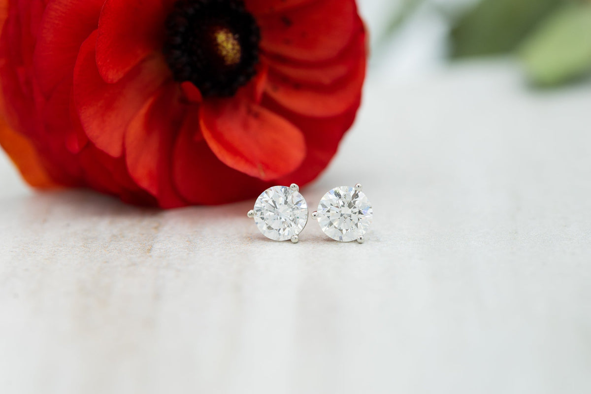 diamond stud earrings