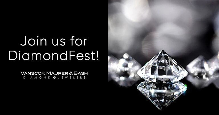 graphic with diamonds sitting on a surface and text reading "join us for diamondfest"