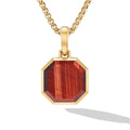 David Yurman Yellow Gold Faceted Station Red Tiger's Eye Amulet Enhancer