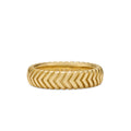David Yurman Yellow Gold Chevron Band Ring