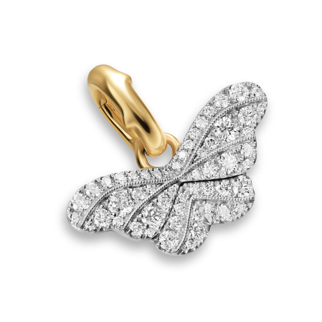 David Yurman Gold Diamond Butterfly Amulet