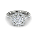Vlora White Gold Diamond Round Halo Engagement Ring Mounting