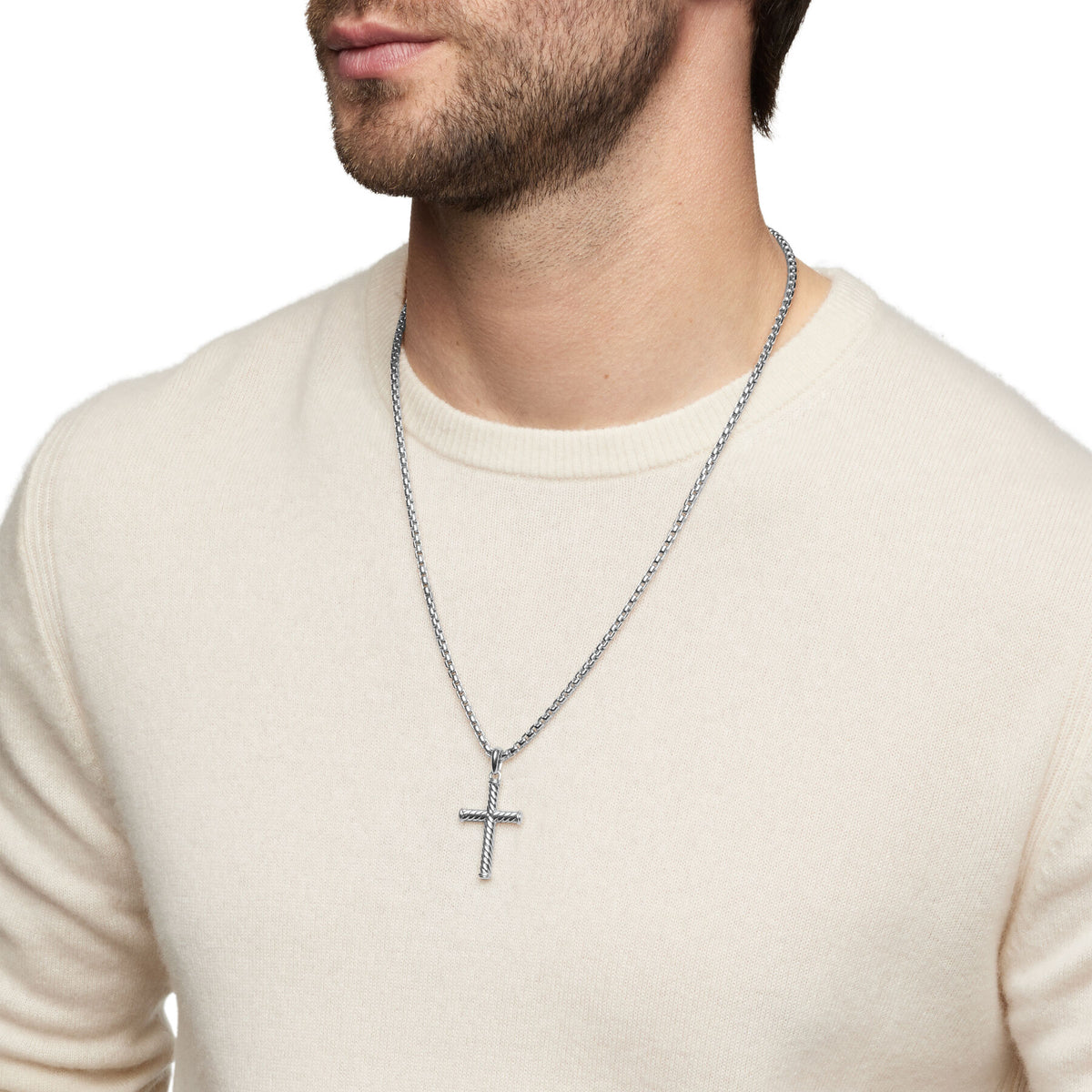 David Yurman Sterling Silver Cable Cross Enhancer
