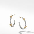 David Yurman Silver and Yellow Gold 1 Inch Petite Helena Wrap Hoop Earring