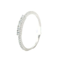 White Gold Raised Diamond Wedding Band