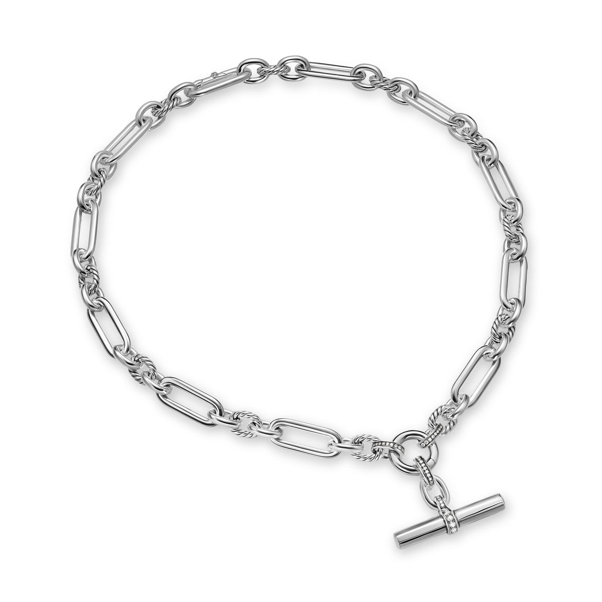 David Yurman Silver Ice Necklace, Pendant, Chain