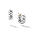 David Yurman Sterling Silver Sculpted Cable .5" Hoop Earrings