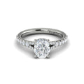 Vlora Diamond Split Shank Cathedral Engagement Ring