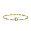 David Yurman Yellow Gold Madison Chain Diamond Toggle and Ring Bracelet with Diamonds