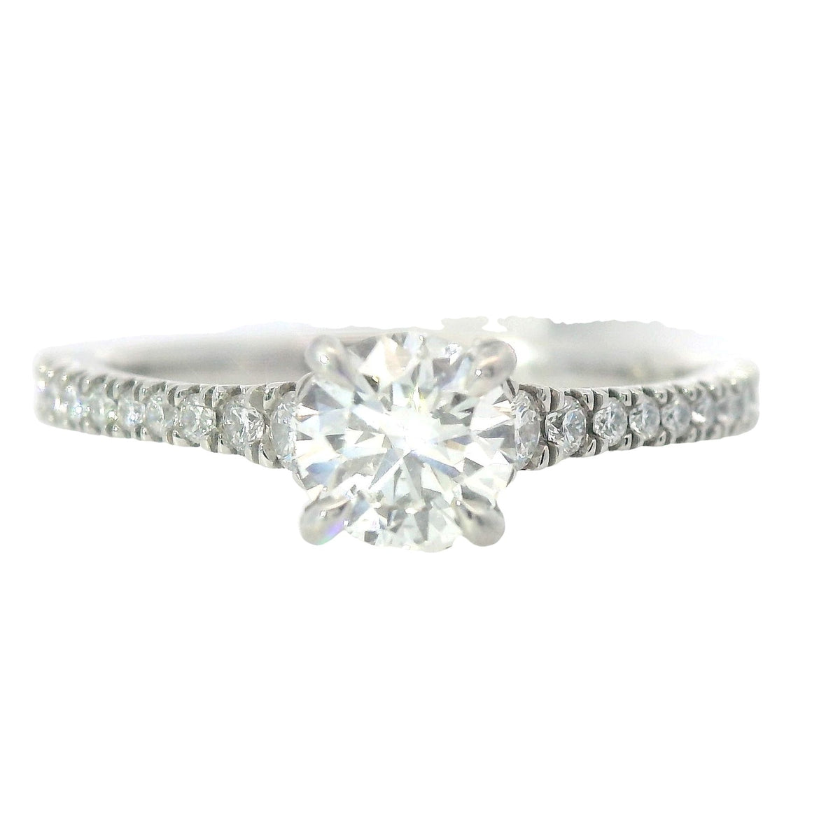 Platinum Forevermark Icon Mounting and Round Diamond Center Engagement Ring