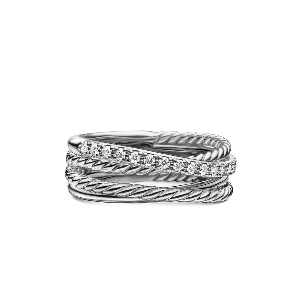 David Yurman Sterling Silver Small Crossover Ring