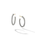 David Yurman Sterling Silver 3/4 Inch Cable Hoop Earrings