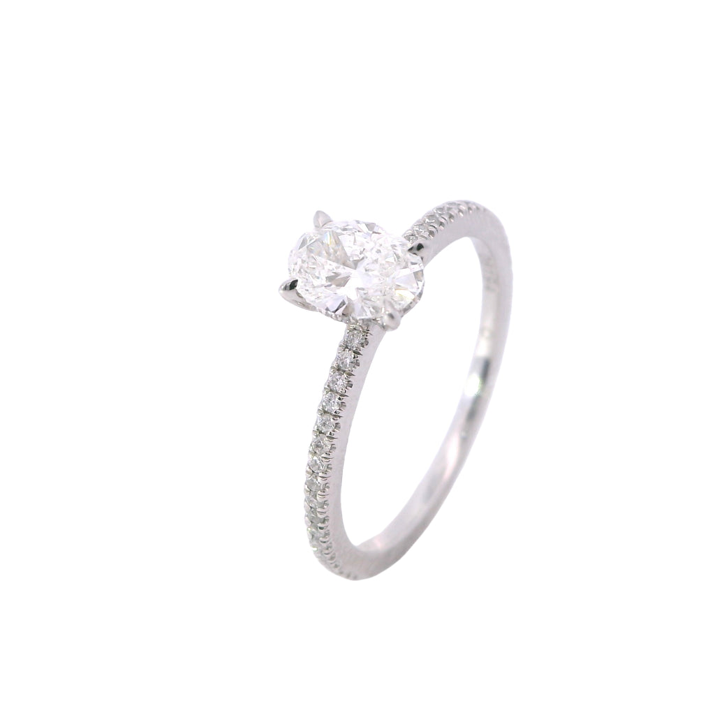 Forevermark Platinum Michaela's Delicate Diamond Shank Engagement Ring