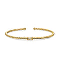 David Yurman Yellow Gold Micro Cablespira Flex Petite X Bracelet