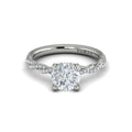 Vlora White Gold Diamond Twist Engagement Ring Mounting