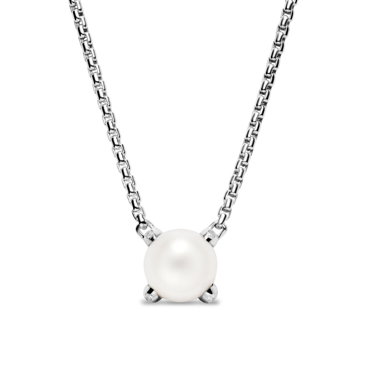David Yurman Sterling Silver Pearl Classics Pendant Necklace