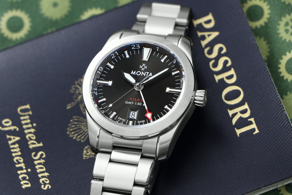 MONTA Atlas Charcoal Dial Swiss Watch