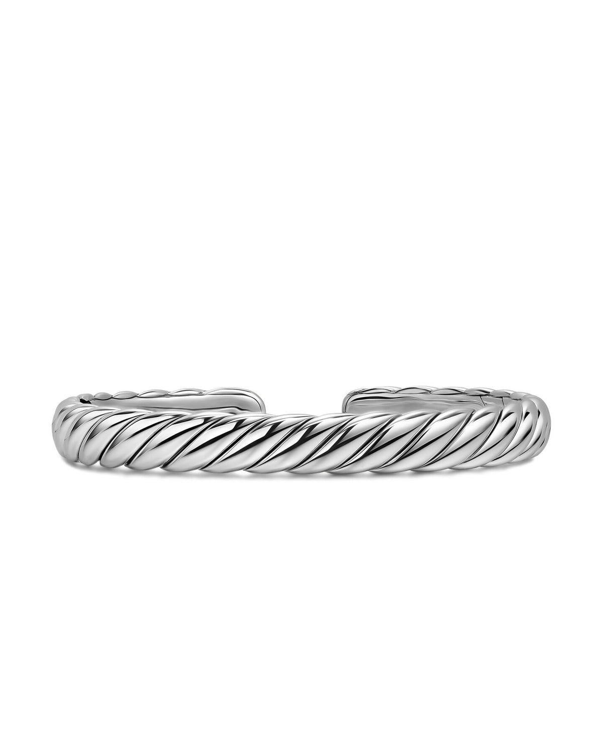 David Yurman Silver 7.5 mm Sculpted Cable Flex Bracelet