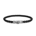 David Yurman Sterling Silver Chevron Black Rubber Link Bracelet