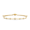 David Yurman Yellow Gold 7.5 mm Petite Modern Renaissance Station Slide Clasp Bracelet