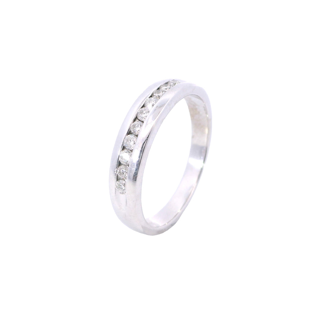 Estate White Gold Quarter Carat Channel Set Diamond Ring
