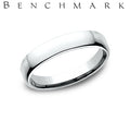 Benchmark White Gold Euro Comfort Wedding Band