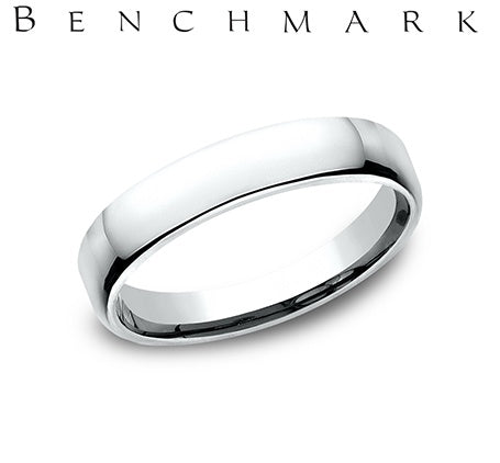 Benchmark White Gold Euro Comfort Wedding Band