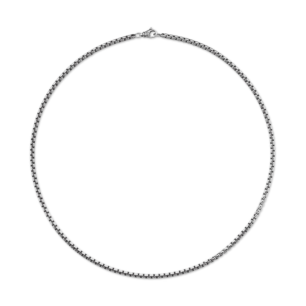 David Yurman Sterling Silver Box Chain Necklace